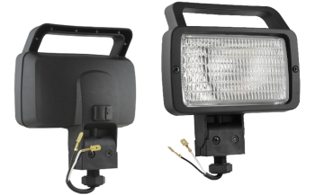Halogen work lamp with switch