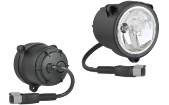 Halogen work lamp (3 bolt version) with cable and Deutsch DT04-2P connector